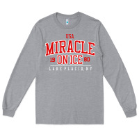 Heather Grey miracle on ice Long Sleeve Tee - linhVisuals