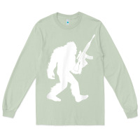 Matcha bigfoot with rifle sasquatch 2nd amendment gun t shirt Long Sleeve Tee - linhVisuals