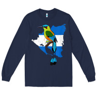 Navy nicaragua guardabarranco, nicaragua t shirt Long Sleeve Tee - linhVisuals