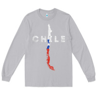 Moon Dust chilean map and flag   distressed chile souvenir t shirt Long Sleeve Tee - linhVisuals