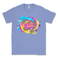 Colony Blue Mama Tie dye Leopard Classic Tee - CowCowDesign
