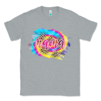 Heather Grey Mama Tie dye Leopard Classic Tee - CowCowDesign