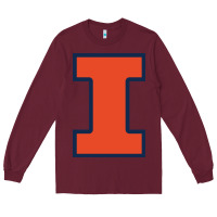 Burgundy illinois Long Sleeve Tee - linhVisuals