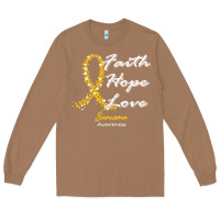 Toasted Coconut sarcoma awareness t  shirt sarcoma awareness faith hope love   in this Long Sleeve Tee - linhVisuals