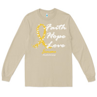 Mushroom sarcoma awareness t  shirt sarcoma awareness faith hope love   in this Long Sleeve Tee - linhVisuals