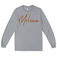 Heather Grey womens melanin for black history v neck t shirt Long Sleeve Tee - linhVisuals