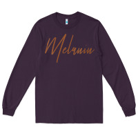 Plum womens melanin for black history v neck t shirt Long Sleeve Tee - linhVisuals