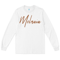 White womens melanin for black history v neck t shirt Long Sleeve Tee - linhVisuals