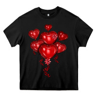 Black heart balloons olivia Heavy Core Tee - OliviaCreatesArt
