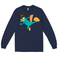 Navy perry the platypus Long Sleeve Tee - linhVisuals