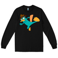 Black perry the platypus Long Sleeve Tee - linhVisuals
