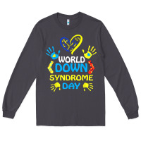 Smoke world down syndrome day t shirt support and awareness 3.21 t shirt Long Sleeve Tee - linhVisuals