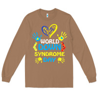 Toasted Coconut world down syndrome day t shirt support and awareness 3.21 t shirt Long Sleeve Tee - linhVisuals