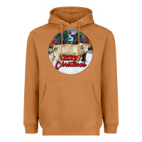 Meerkat Merry Christmas Charolais Bull Heavyweight Hoodie - RanaPortraitStore
