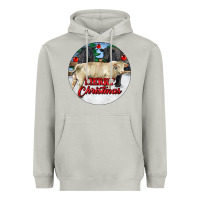 Merry Christmas Charolais Bull Heavyweight Hoodie | Teevron