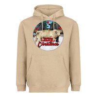 Mushroom Merry Christmas Charolais Bull Heavyweight Hoodie - RanaPortraitStore