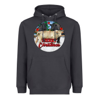 Smoke Merry Christmas Charolais Bull Heavyweight Hoodie - RanaPortraitStore