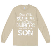 Mushroom you can't scare me i have four daughters and a son funny dad t shirt Long Sleeve Tee - linhVisuals