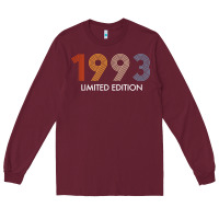 Burgundy retro 29 years vintage 1993 limited edition 29th birthday t shirt Long Sleeve Tee - linhVisuals