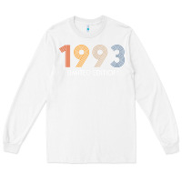 White retro 29 years vintage 1993 limited edition 29th birthday t shirt Long Sleeve Tee - linhVisuals