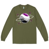 Army Green asexual outer space planet ace pride t shirt Long Sleeve Tee - linhVisuals