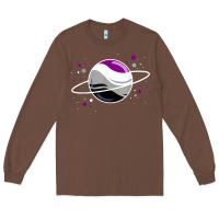 Chestnut asexual outer space planet ace pride t shirt Long Sleeve Tee - linhVisuals