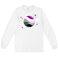 White asexual outer space planet ace pride t shirt Long Sleeve Tee - linhVisuals