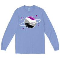 Colony Blue asexual outer space planet ace pride t shirt Long Sleeve Tee - linhVisuals