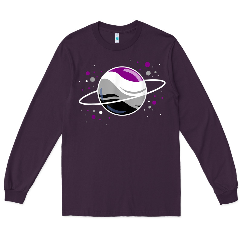 Asexual Outer Space Planet Ace Pride T Shirt Long Sleeve Tee by linhVisuals | Teevron