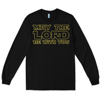 Black may the lord be with you by jesus surfed apparel co premium t shirt Long Sleeve Tee - linhVisuals