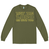 Army Green may the lord be with you by jesus surfed apparel co premium t shirt Long Sleeve Tee - linhVisuals