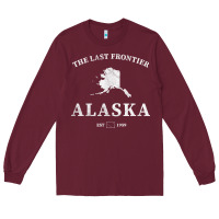 Burgundy alaska the last frontier t shirt Long Sleeve Tee - linhVisuals
