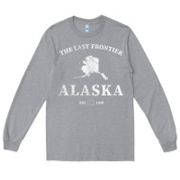 Heather Grey alaska the last frontier t shirt Long Sleeve Tee - linhVisuals