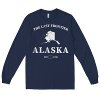 Navy alaska the last frontier t shirt Long Sleeve Tee - linhVisuals