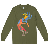 Army Green dancing kokopelli southwestern usa native american symbol t shirt Long Sleeve Tee - linhVisuals
