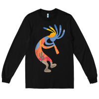 Black dancing kokopelli southwestern usa native american symbol t shirt Long Sleeve Tee - linhVisuals