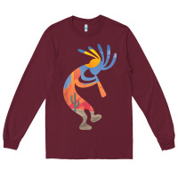Burgundy dancing kokopelli southwestern usa native american symbol t shirt Long Sleeve Tee - linhVisuals