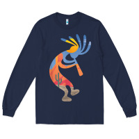 Navy dancing kokopelli southwestern usa native american symbol t shirt Long Sleeve Tee - linhVisuals