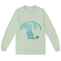 Matcha bigfoot riding loch ness monster sasquatch ufo abduction pullover hood Long Sleeve Tee - linhVisuals