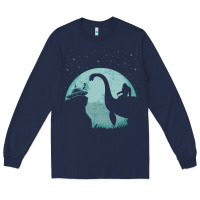 Navy bigfoot riding loch ness monster sasquatch ufo abduction pullover hood Long Sleeve Tee - linhVisuals