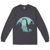 Smoke bigfoot riding loch ness monster sasquatch ufo abduction pullover hood Long Sleeve Tee - linhVisuals