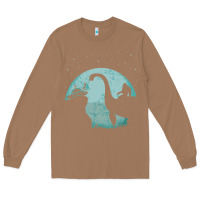 Toasted Coconut bigfoot riding loch ness monster sasquatch ufo abduction pullover hood Long Sleeve Tee - linhVisuals