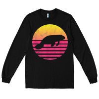 Black classic manatee gift t shirt Long Sleeve Tee - linhVisuals