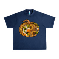 Navy leopard cowhide sunflower pumpkin Urban Heavy Tee - Jasminsmagicworld