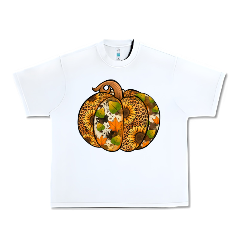 Leopard Cowhide Sunflower Pumpkin Urban Heavy Tee by Jasminsmagicworld | Teevron