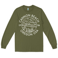 Army Green cannon beach 1956 oregon clatsop sweatshirt Long Sleeve Tee - linhVisuals