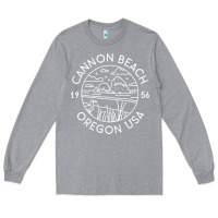 Heather Grey cannon beach 1956 oregon clatsop sweatshirt Long Sleeve Tee - linhVisuals