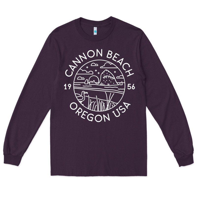 Cannon Beach 1956 Oregon Clatsop Sweatshirt Long Sleeve Tee by linhVisuals | Teevron