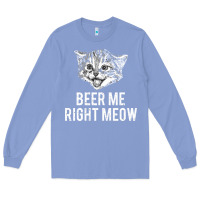 Colony Blue beer me right meow Long Sleeve Tee - linhVisuals