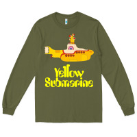 Army Green Yellow Submarine Long Sleeve Tee - linhVisuals